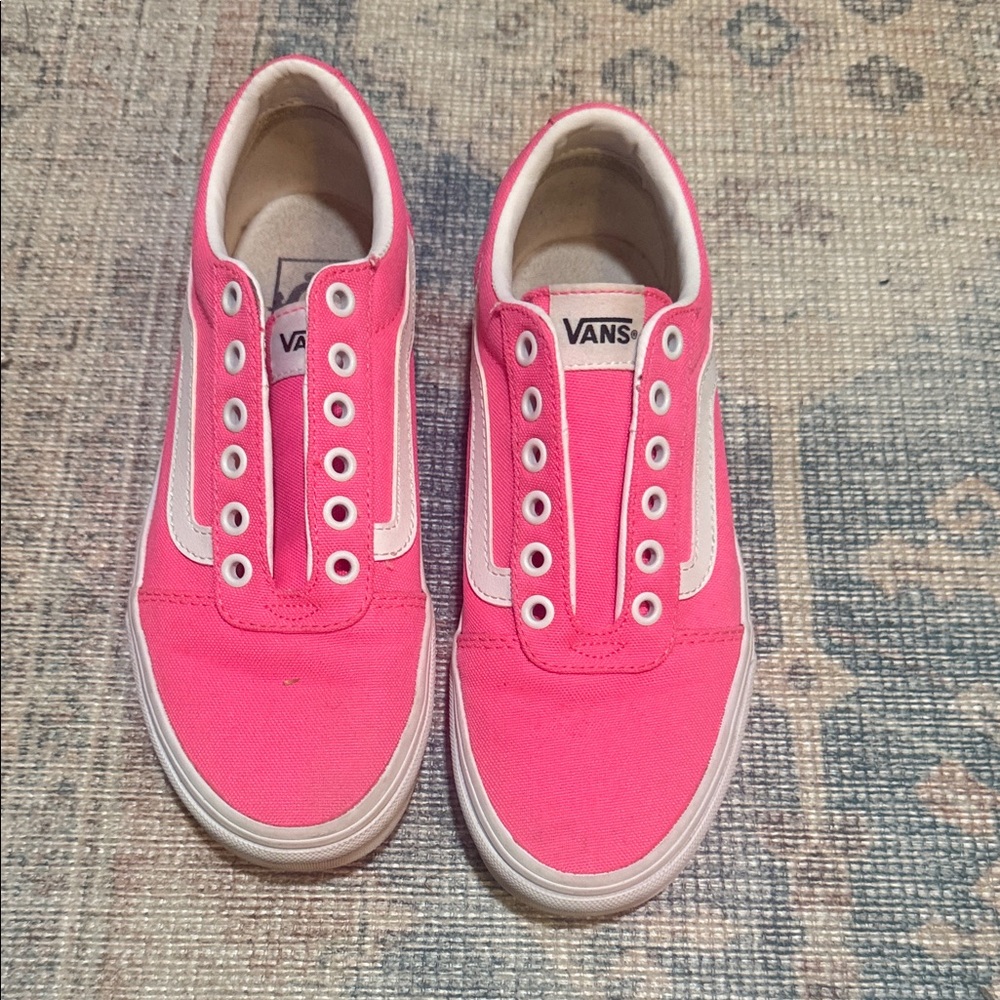 Vans Women's Bright Pink Canvas Sneakers